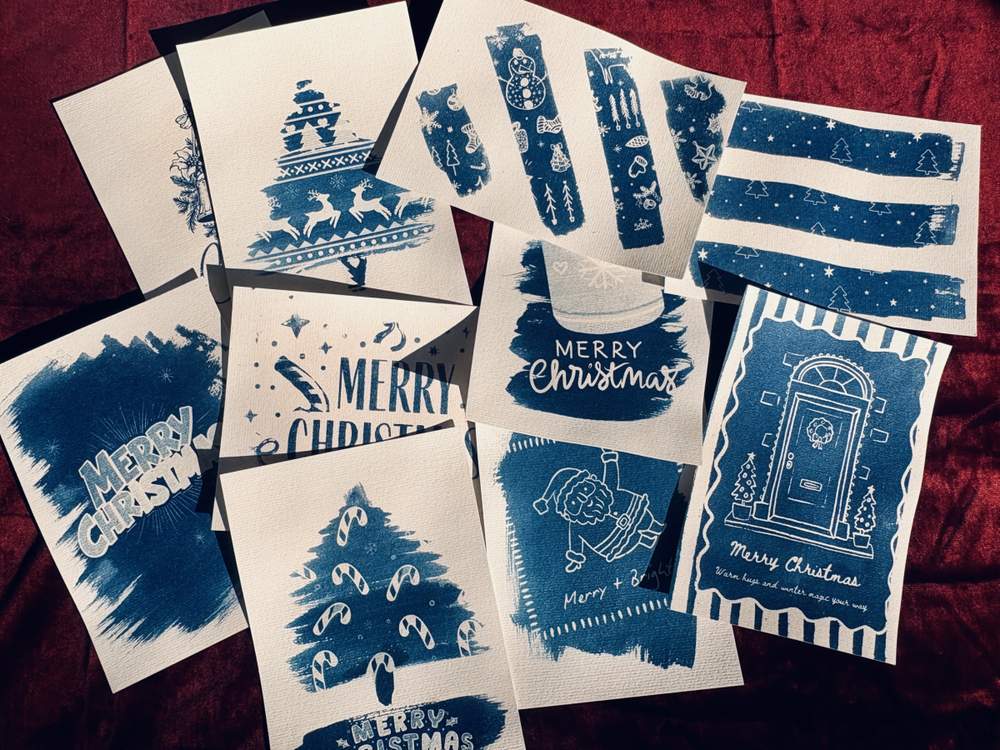 Blue Christmas: Cyanotype Christmas Cards — 3